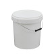 Seau plastique PP Rond SuperLift 15,6L Diam. 294mm Anse métal Blanc