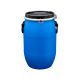 Fût Plastique PEHD Ouverture Totale 30L Bleu Couvercle noir Poignées latérales Homologué