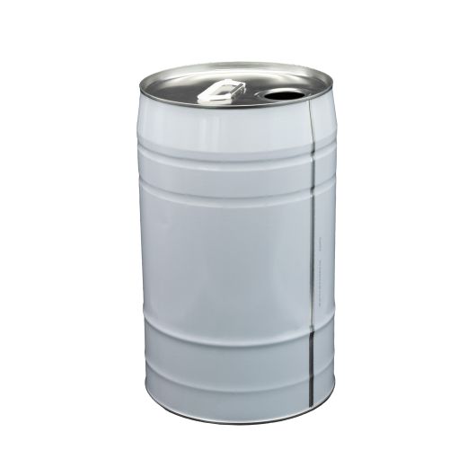 Touque métal 25L Cylindrique Perçage 55mm Ext. Couché Blanc Nu Int. 2 Joncs Homologué