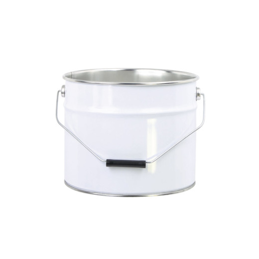 Seau Fer Blanc 12L Extérieur Couché Blanc Intérieur Nu Diamètre 305mm Homologué 