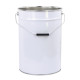 Seau Fer Blanc 25L Extérieur Couché Blanc Intérieur Nu  Diamètre 305mm Homologué