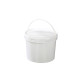 Seau Plastique PP Rond SuperLift  3,8L Diam. 198mm Anse plastique Blanc