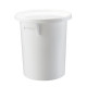 Seau Plastique PP Rond Hobbock 32,2L Diam. 378mm Poignées latérales Blanc