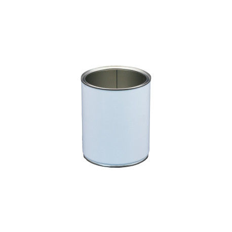 Boîte Fer blanc  1L Diamètre 109mm x 132mm Blanc ext/Nu int.