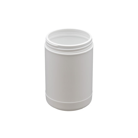 Pot plastique PEHD Rond Vissant 1L Diam. 95mm Blanc