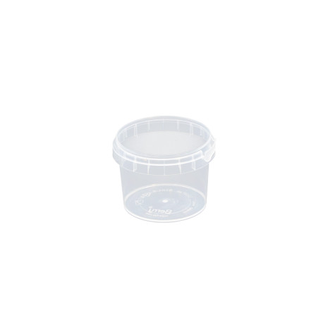 Pot plastique conique transparent 1180ml avec couvercle - Pots - topflacon