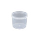 Pot Plastique PP Rond RingSafe 800ml Diam. 122mm Cristal