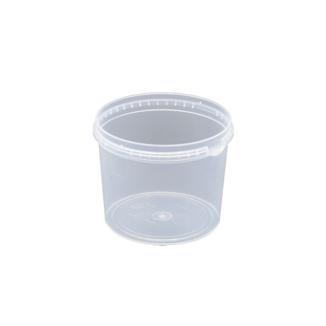 Pot Plastique PP Rond RingSafe 800ml Diam. 122mm Cristal