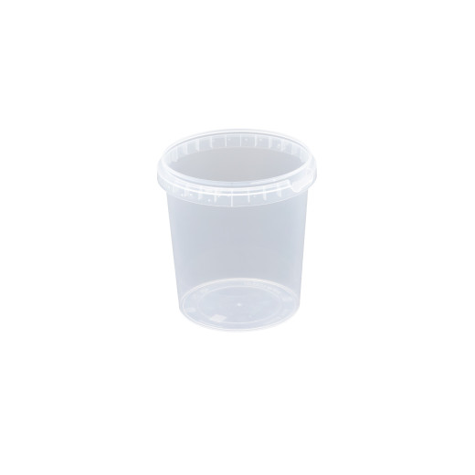 Pot Plastique PP Rond UniPak 870ml Diam.118mm Cristal