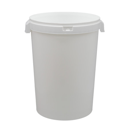 Seau Plastique PP Rond Hobbok 42,3L Diam. 378mm Blanc