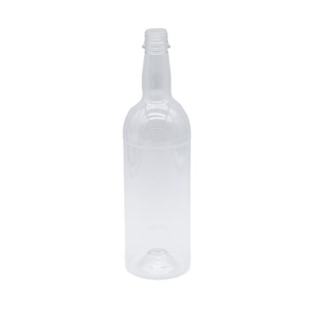 Bouteille Plastique PET 1L Ronde Transparente 43.5 g Col PCO28