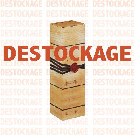 Etui bouteille Bois carré 1 bouteille