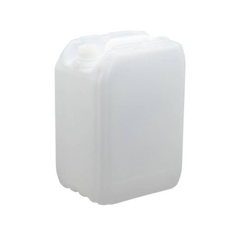 Bidon plastique PEHD Rectangulaire Gerbable 10L Bague DIN45 420g Homologué Naturel