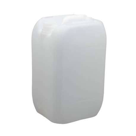 Bidon plastique PEHD Rectangulaire Gerbable 20L Bague DIN61 800g Sigle Tactile Homologué Naturel