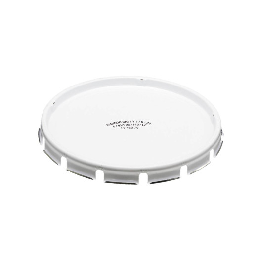Couvercle métal pails diam. 180mm Blanc ext/Nu int.
