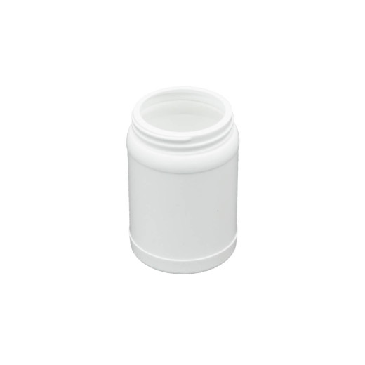 Pot plastique PEHD Rond Vissant 250ml Diam. 65mm Blanc