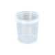 Pot Plastique PP Rond RingSafe 1,092L Diam. 122mm Cristal