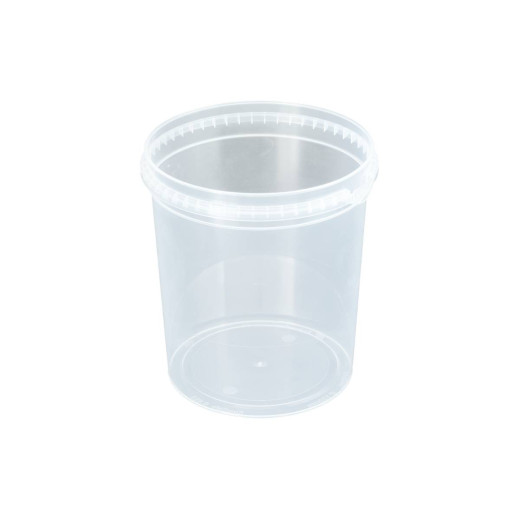 Pot Plastique PP Rond RingSafe 1,092L Diam. 122mm Cristal