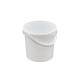 Seau Plastique PP Rond UniPak 1,18L Diam. 133mm Anse plastique Blanc