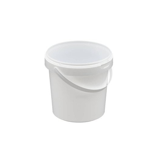 Seau Plastique PP Rond UniPak 1,18L Diam. 133mm Anse plastique Blanc