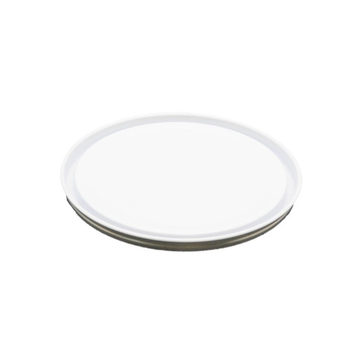 Couvercle métal seau Tulipe diam. 160mm Blanc ext/Nu int.