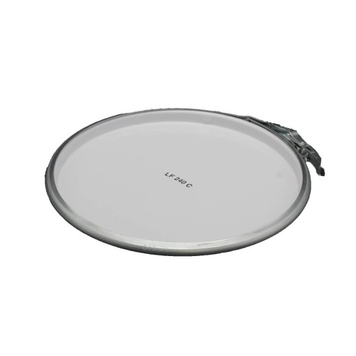 Couvercle métal plat diam. 240mm Blanc ext/Nu int.