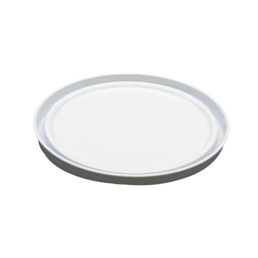 Couvercle métal Tulipe diam. 188mm Blanc ext/Nu int. avec jonc