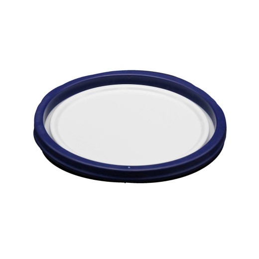 Couvercle métal Tulipe diam. 188mm Blanc ext/Nu int. avec joint couché