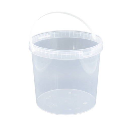 Seau Plastique PP Rond SuperLift 10,8L Diam. 267mm Anse plastique Cristal