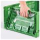 Bac plastique pliable ajouré vert 400 x 300 x 120 mm