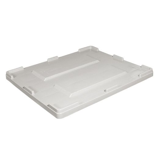 Couvercle plastique PEHD pour Caisse palette 1040 x 640mm Gris