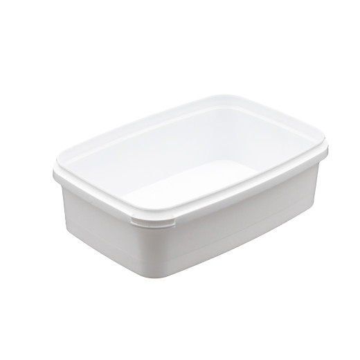 Barquette plastique PP 3.4L Supercube Rectangulaire Blanc