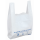 Sac plastique à bretelles blanc Colis de 500 - 260 x 450 + 120 mm - 50µ