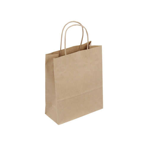 Sac kraft brun poignées torsadées 18 x 8 x 22 cm