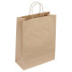 Sac kraft brun poignées torsadées 32 x 12 x 44 cm - Lot de 50 sacs