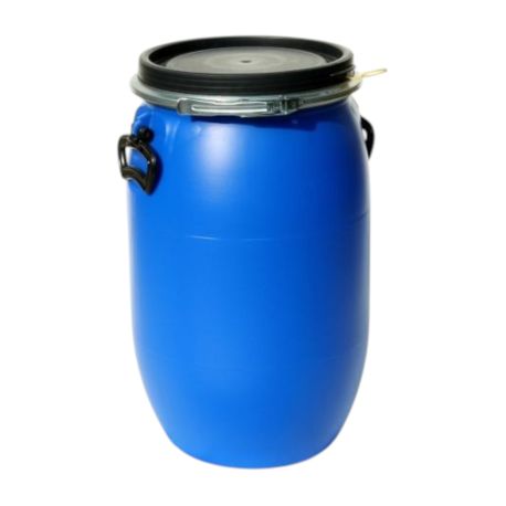 Fut 120L Cylindrique Ouverture Totale Bleu PEHD Homologué X205