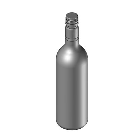 Bouteille Plastique PET+50%RPET Multicouches 750ML Bordelaise Verte Col 36/60