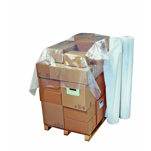 COIFFE PR PALETTE TRANSPARENTE 1400X1600 30 MIC. ROULEAU PREDECOUPE 500PCS PEBD